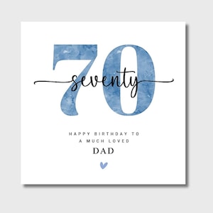 Carte 70e anniversaire papa grand-père papa grand-père frère oncle ami
