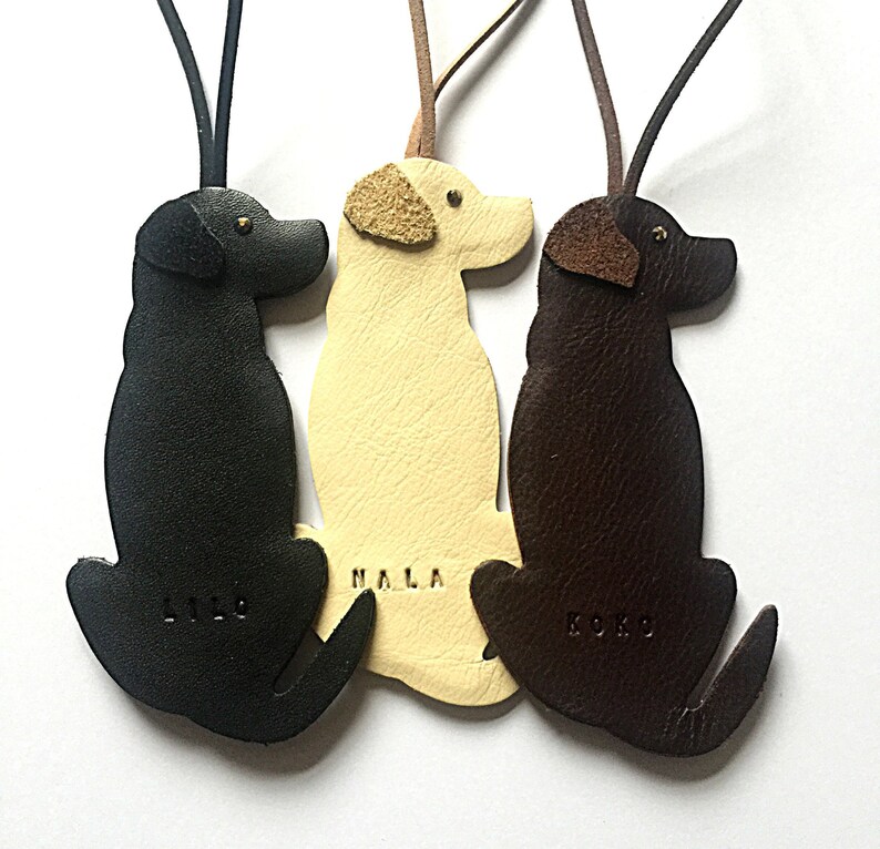 Labrador Ornament Leather Personalised Hanging Labrador Decoration Labrador Retriever Tag Gift Sympathy Keepsake