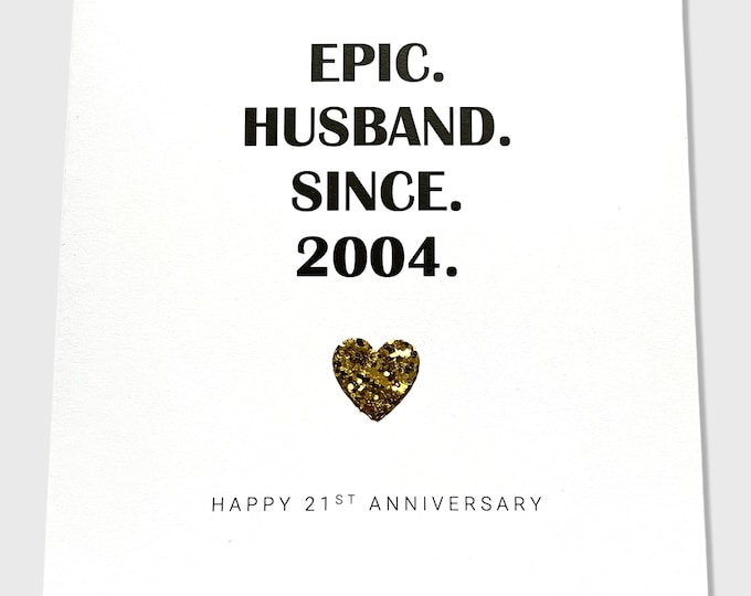21st Wedding Anniversary Card Brass Anniversary Epic Wife Husband Him Her Couple