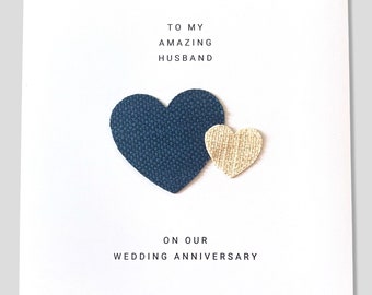2nd Wedding Anniversary Card Cotton Anniversary Husband Wife Him Her