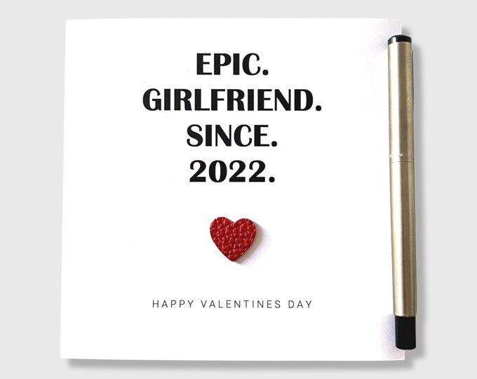 Valentine's Card Epic Girlfriend Personalised Card Him Anniversary Birthday