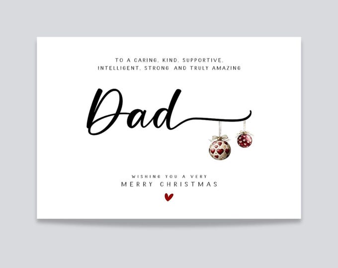 Dad Christmas Card: Square or Large A5 Card