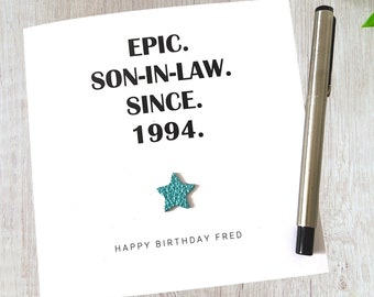 Son In Law Birthday Card Personalised Epic Son-in-Law Birthday Card