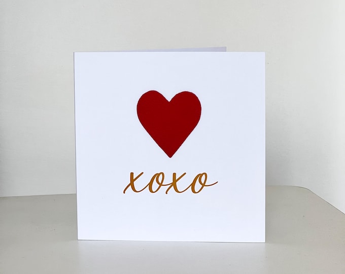 Valentine Card, Him Her Boyfriend Girlfriend, Leather Heart