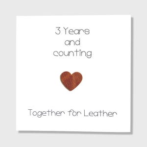 Carte d'anniversaire de mariage pour le 3e anniversaire de mariage, 3 ans et plus lui son mari épouse couple