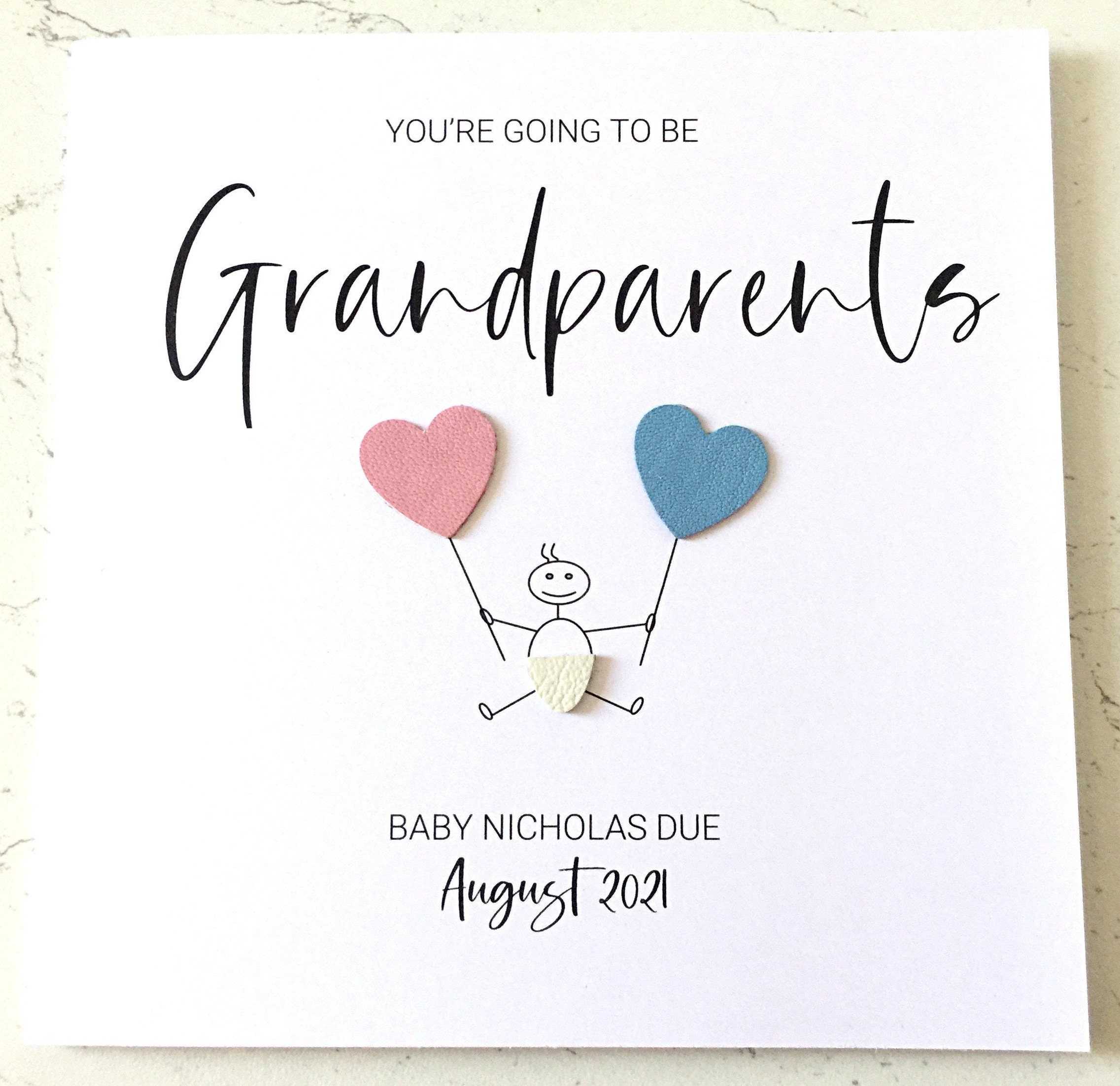 New Grandparents Pregnancy Announcement Card Baby Expecting Cards For new-grandparents-pregnancy-announcement-card-baby-expecting-cards-for