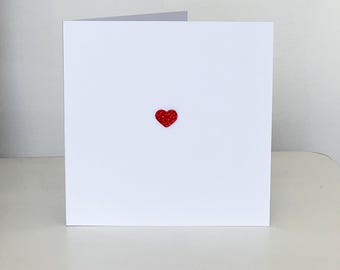 Valentine Card, Him Her Boyfriend Girlfriend, Leather Heart