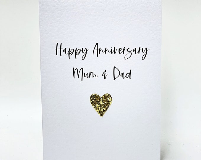 Anniversary Card Mum and Dad Large A5 Wedding Anniversary Card Mom Mam