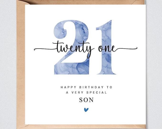 21st Birthday Card Son, Grandson Brother Nephew Friend
