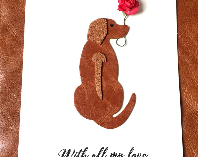 Rhodesian Ridgeback Birthday Card Leather Ridgeback Dog Him Her Friend