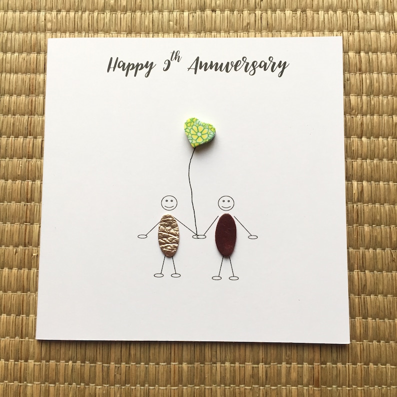 9th Wedding Anniversary Card Pottery Anniversary Card Him