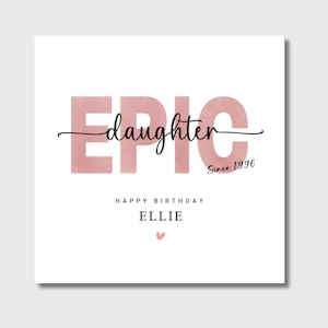 Carte d'anniversaire pour fille, carte d'anniversaire épique personnalisée