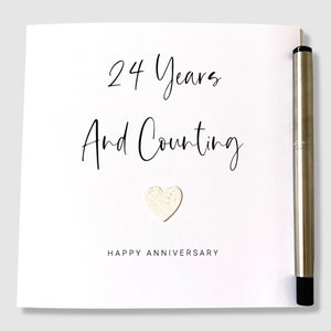 Carte 24e anniversaire de mariage Opale 24 ans et plus