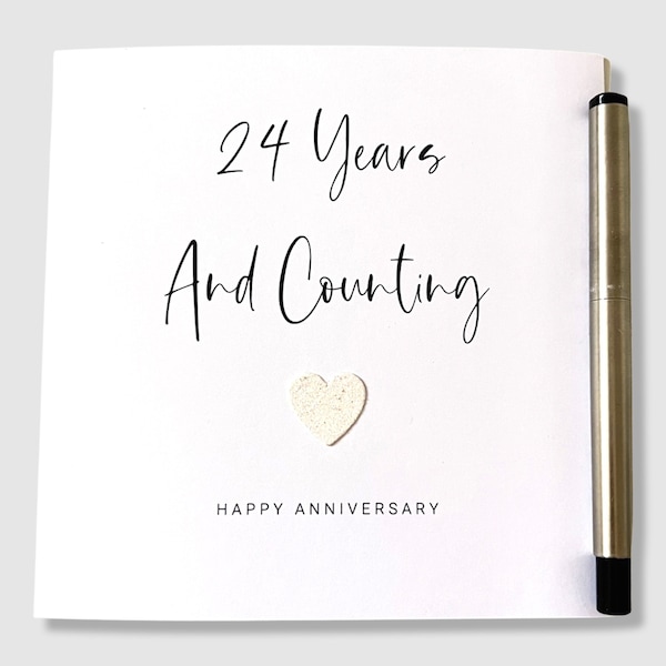 Printable 24th Anniversary Card
