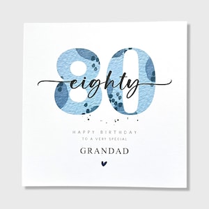 Carte 80e anniversaire grand-père grand-père papa oncle beau-père