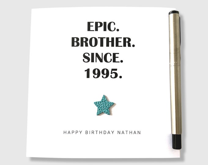 Personalised Brother Birthday Card Epic Brother Birthday Card