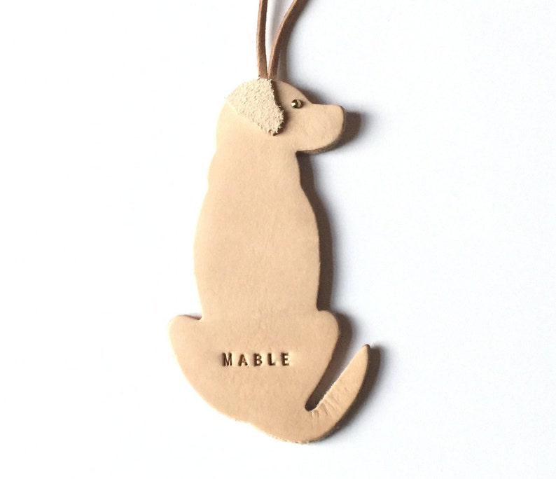 Labrador Ornament Leather Personalised Hanging Labrador Decoration Labrador Retriever Tag Gift Sympathy Keepsake