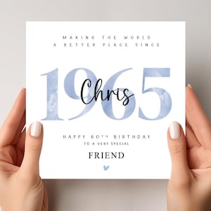 Personalised 60th Birthday Card 1965 Friend Brother Grandad Uncle