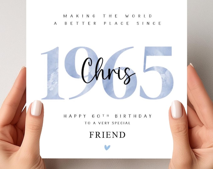 Personalised 60th Birthday Card 1965 Friend Brother Grandad Uncle