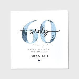 Carte 60e anniversaire grand-père mari papa grand-père papa frère oncle ami