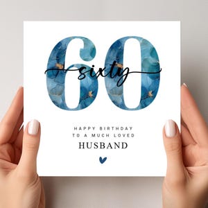 Carte 60e anniversaire mari papa grand-père papa grand-père frère oncle ami