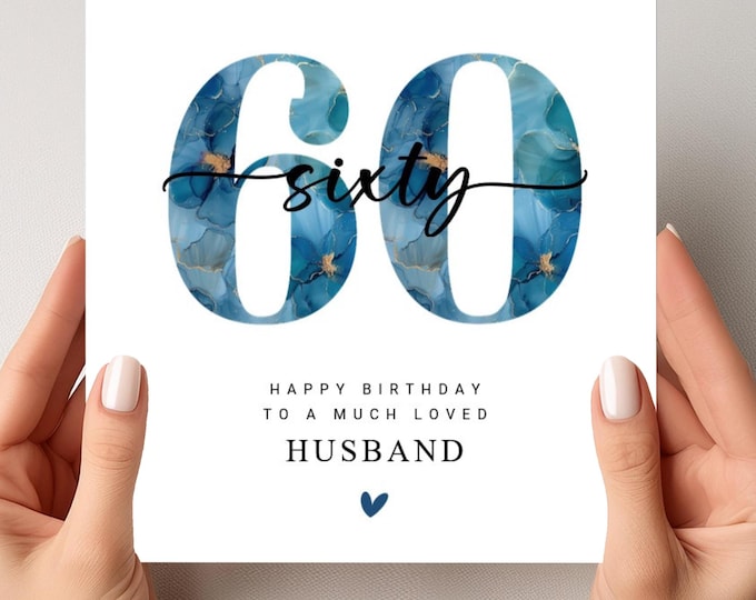 60th Birthday Card Husband Dad Grandfather Daddy Grandad Brother Uncle Friend