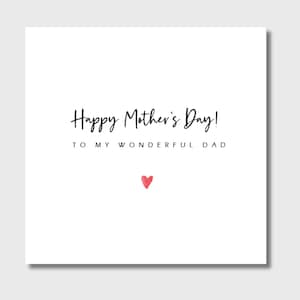 Carte de fête des mères pour papa