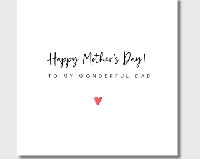 Mother's Day Card for Dad