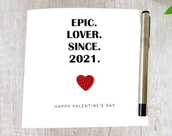 Valentine's Card Epic Lover Personalised Card Him Her Husband Wife