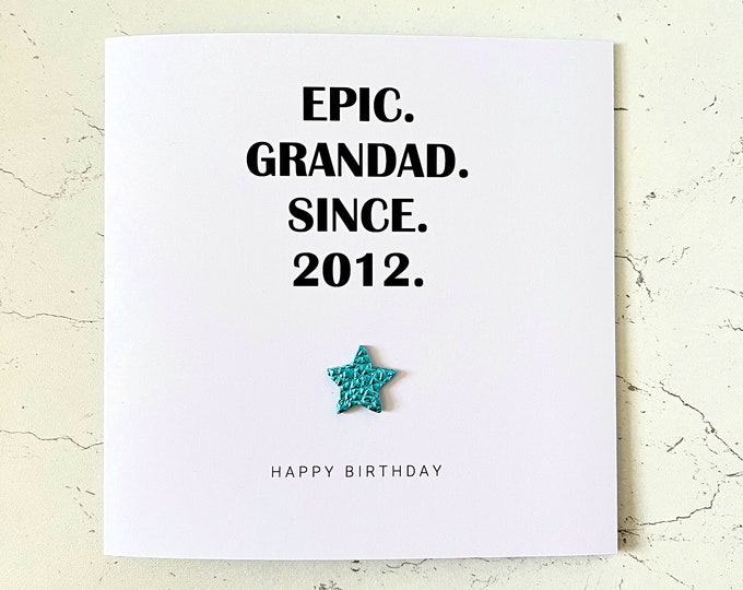 Grandad Birthday Card Epic Grandad Gramps Grandpa Birthday Card