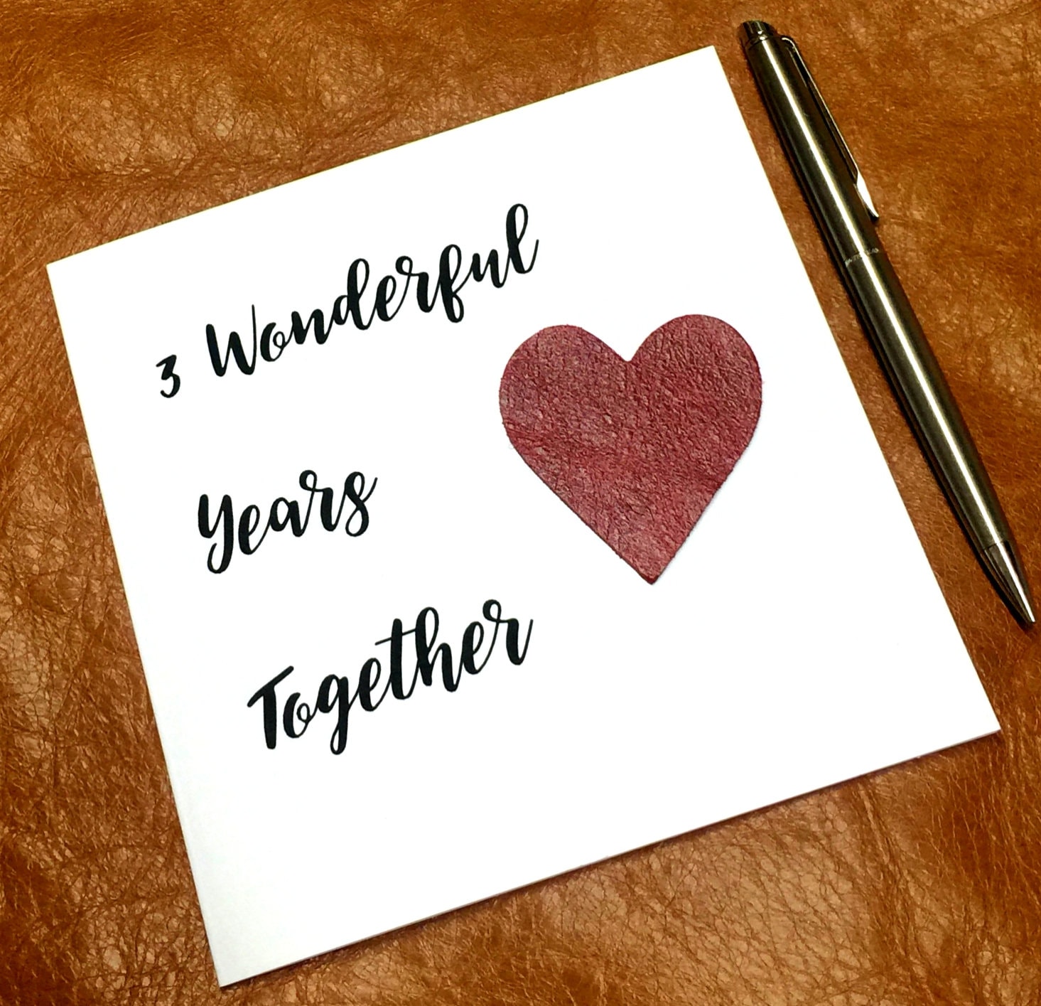 3rd wedding anniversary cards leather anniversary cards