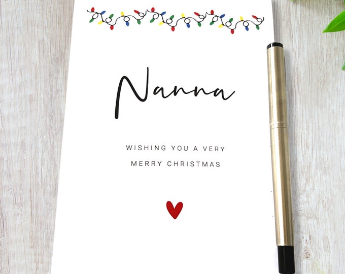 Christmas Card Nanna, Christmas Card Nan, Nanny, Gran, Granny