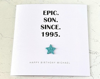 Son Birthday Card Personalised Epic Amazing Wonderful Birthday Card