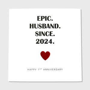 Carte d'anniversaire de mariage épique, anniversaire de mariage, femme, mari, lui, couple