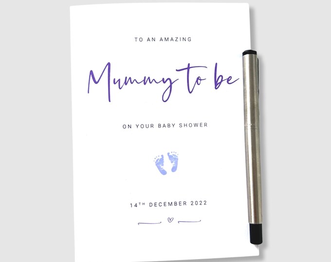 Baby Shower Card Personalised Date Mummy To Be
