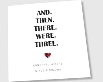 Pregnancy Congratulations Card Personalised New Baby Announcement New Arrival Due Expecting Baby Card