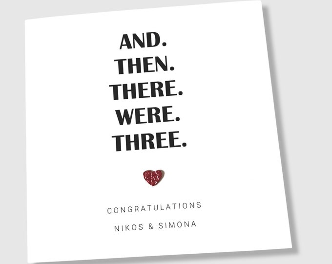 Pregnancy Congratulations Card Personalised New Baby Announcement New Arrival Due Expecting Baby Card