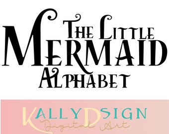 the little mermaid svg, svg fonts, disney svg, disney alphabet, disney monogram svg, disney princess svg, ariel svg, alphabet letters