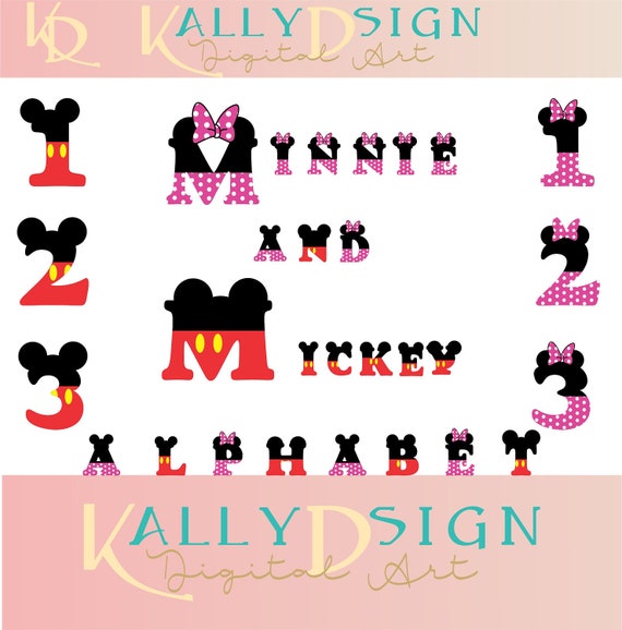 Download Mickey ears Disney svg SVG files Alphabet letters Minnie ...
