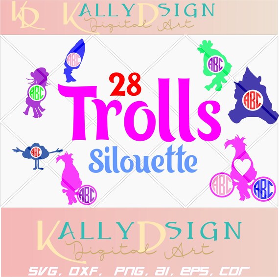 Download trolls svg disney svg trolls dxf trolls birthday trolls | Etsy