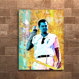 Phone Flip Off Wolf Of Wall Street Canvas Wall Art Modern Etsy