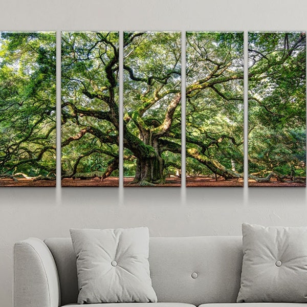 Angel Oak Tree 5 Panel Etsy