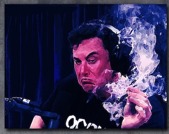smoking painting etsy