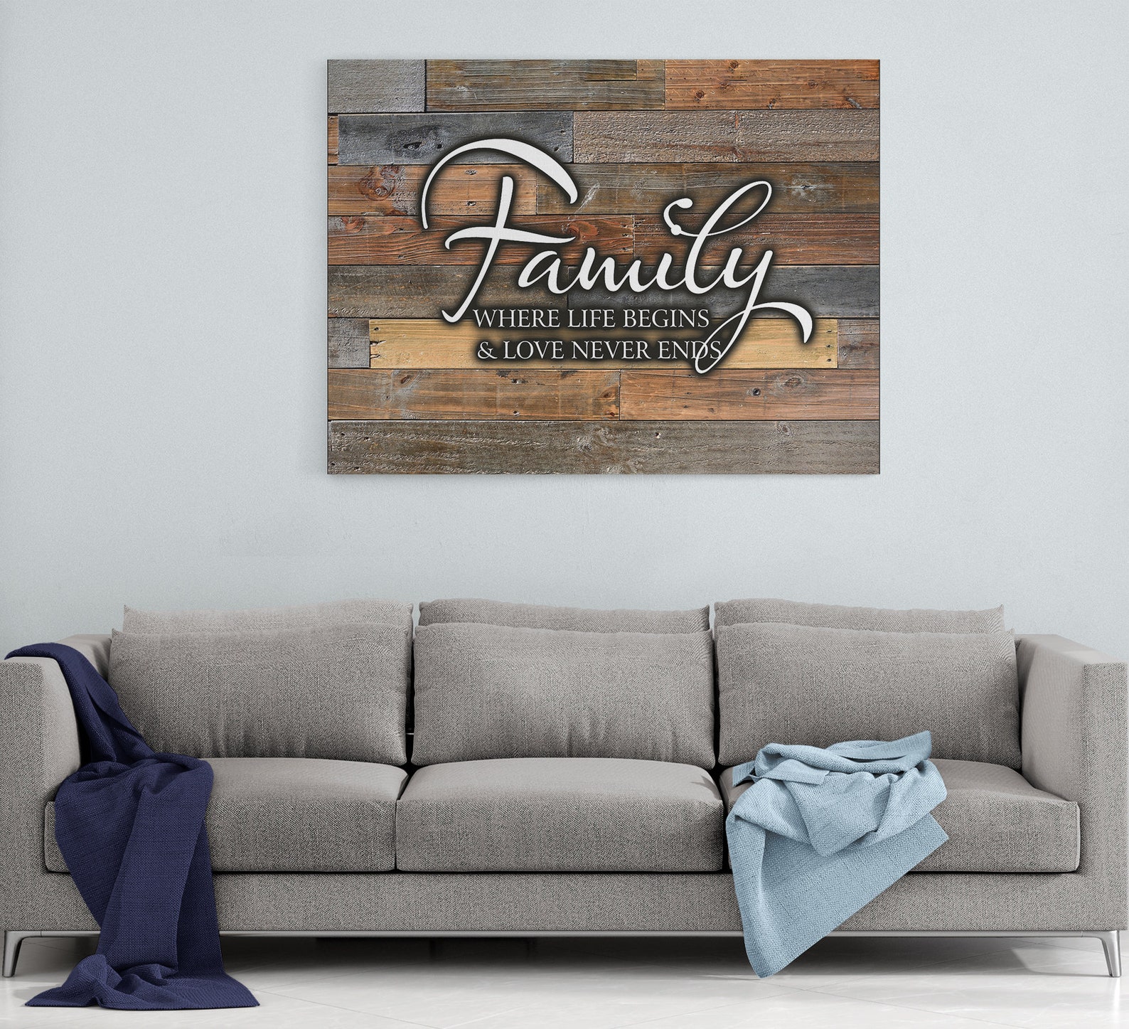 Family Canvas Wall Art Family Sign Family Wall Decor Family Etsy