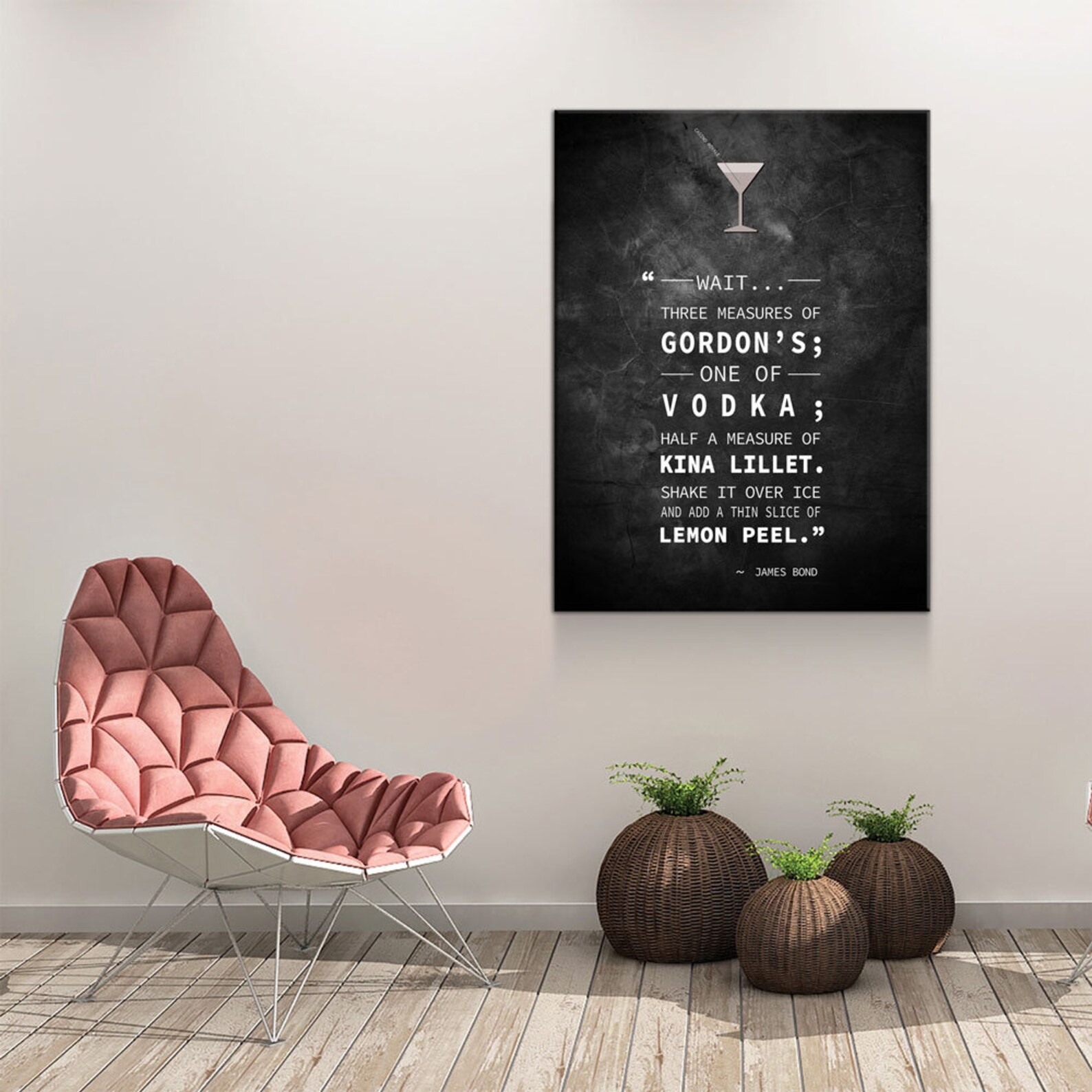 Casino Royale James Bond Vesper Martini Quote Wall Art Etsy UK
