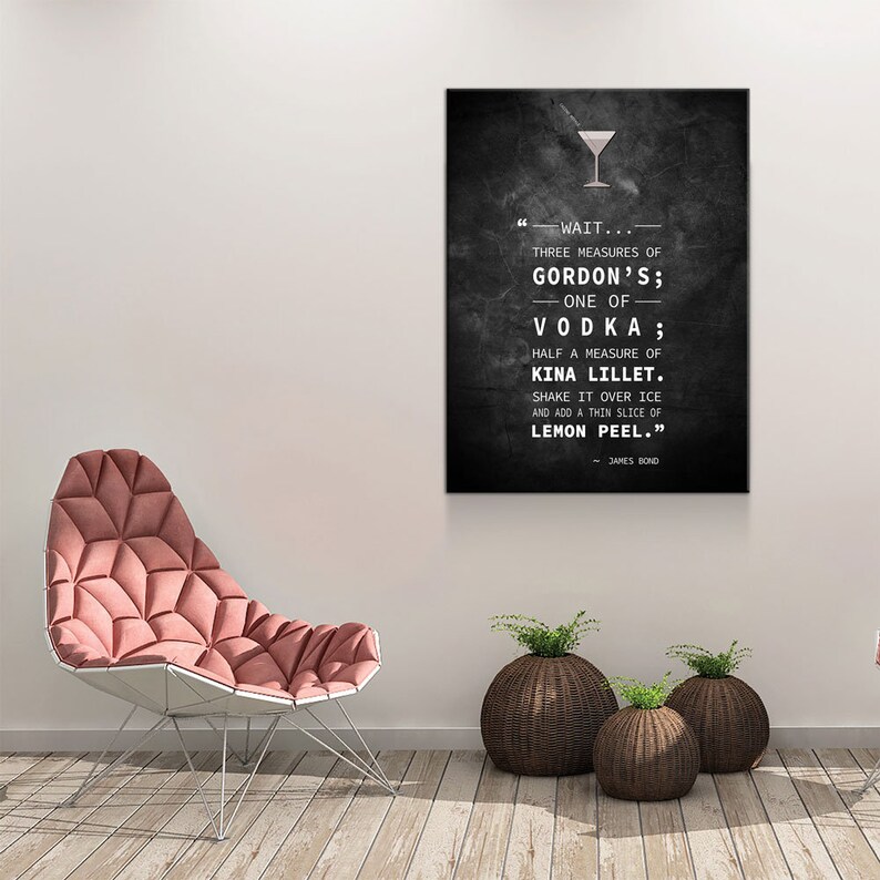 Casino Royale James Bond Vesper Martini Quote Wall Art Etsy