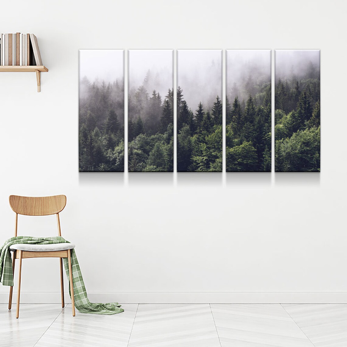 Evergreen Forest Canvas Wall Art Trees Wall Art Extra Large Etsy