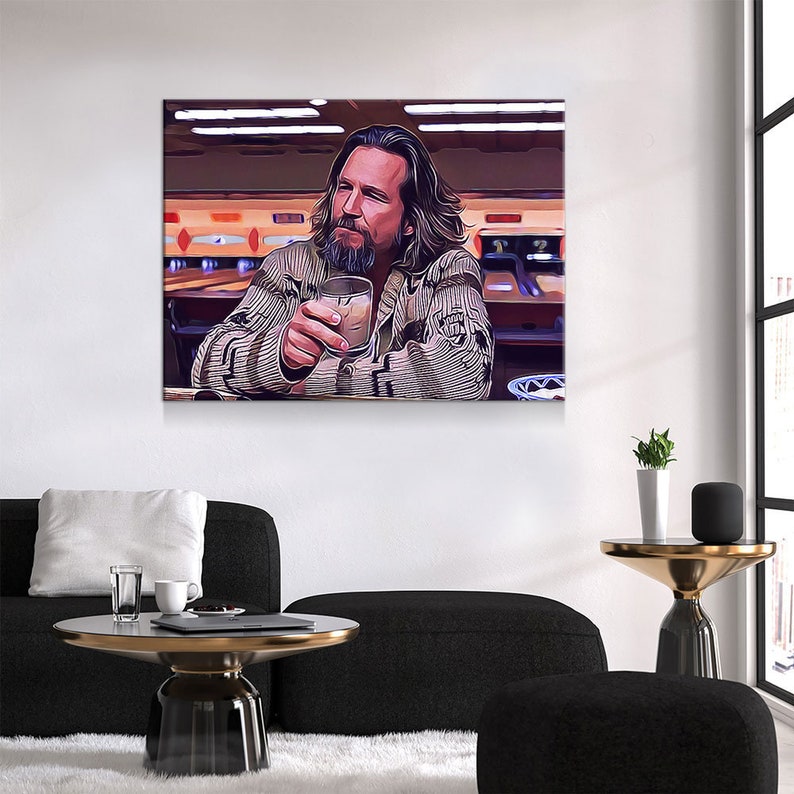 The Dude Canvas Wall Art, The Big Lebowski, The Dude Canvas Print, The