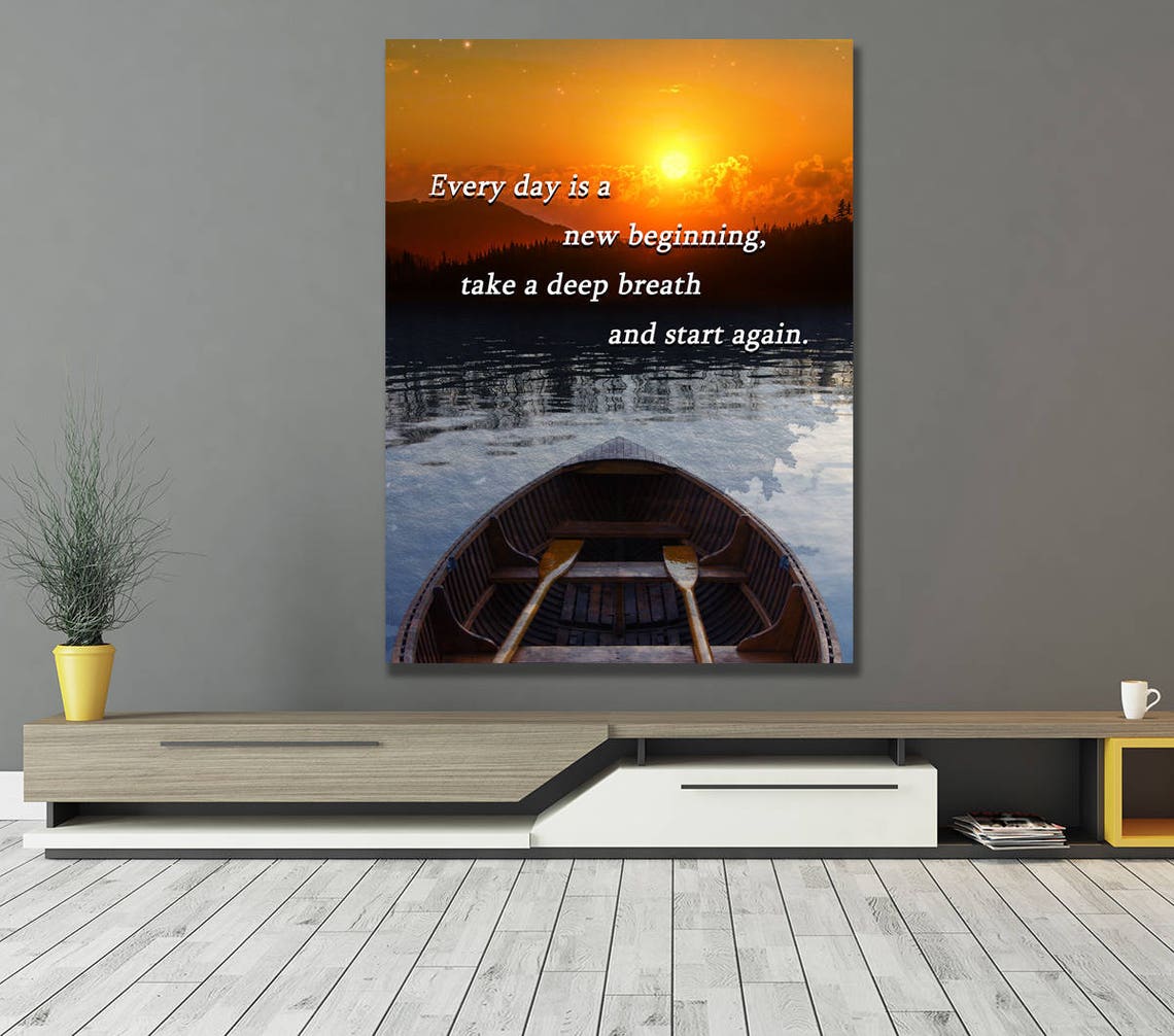 Every Day is A New Beginning Take A Deep Breath and Start - Etsy