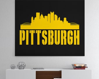 Pittsburgh Canvas Wall Art, Pittsburgh Decor, Pittsburgh Art, Pittsburgh PA, Pittsburgh Wall Art, Pittsburgh Sign